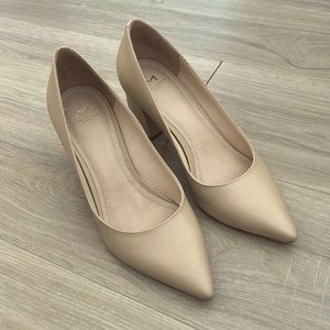 Marc Fisher Nude Block Heels